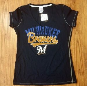 Milwaukee Brewer's Dark Blue Cotton Tee Shirt XL